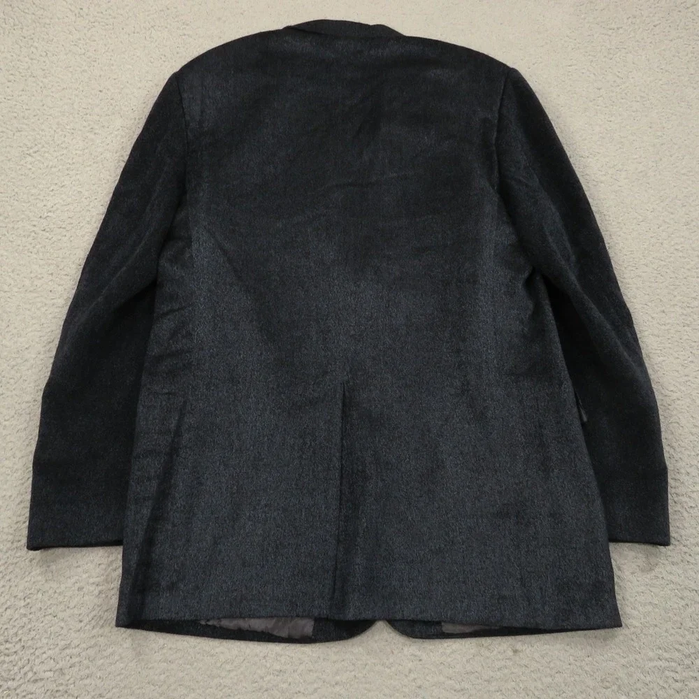 Lubiam Blazer 44L Blue Melange Wool Blend 3/2 Roll Textured Jacket LBM 1911